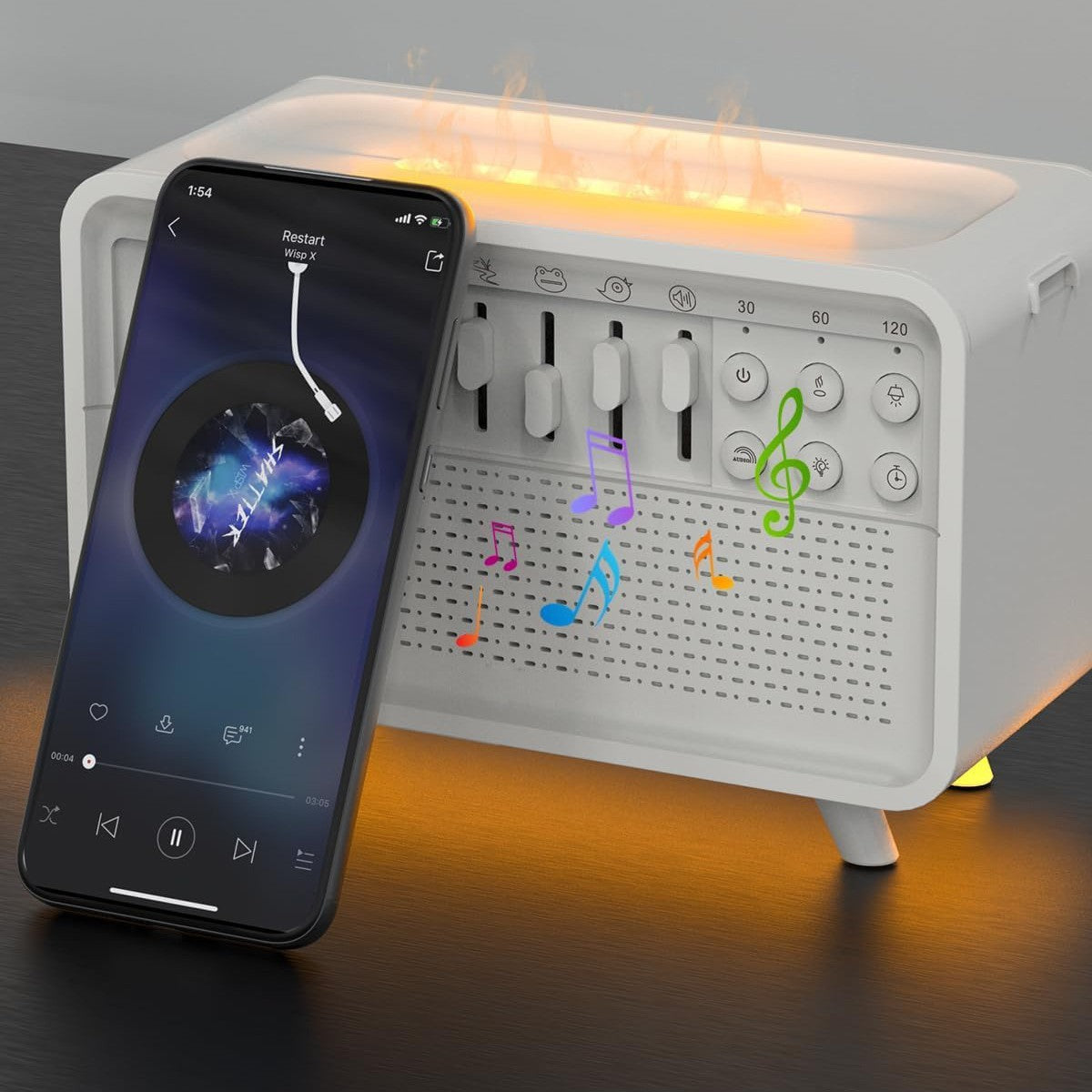 Riffora™ Bluetooth Speaker White Noise Sleep Night Light Humidifier