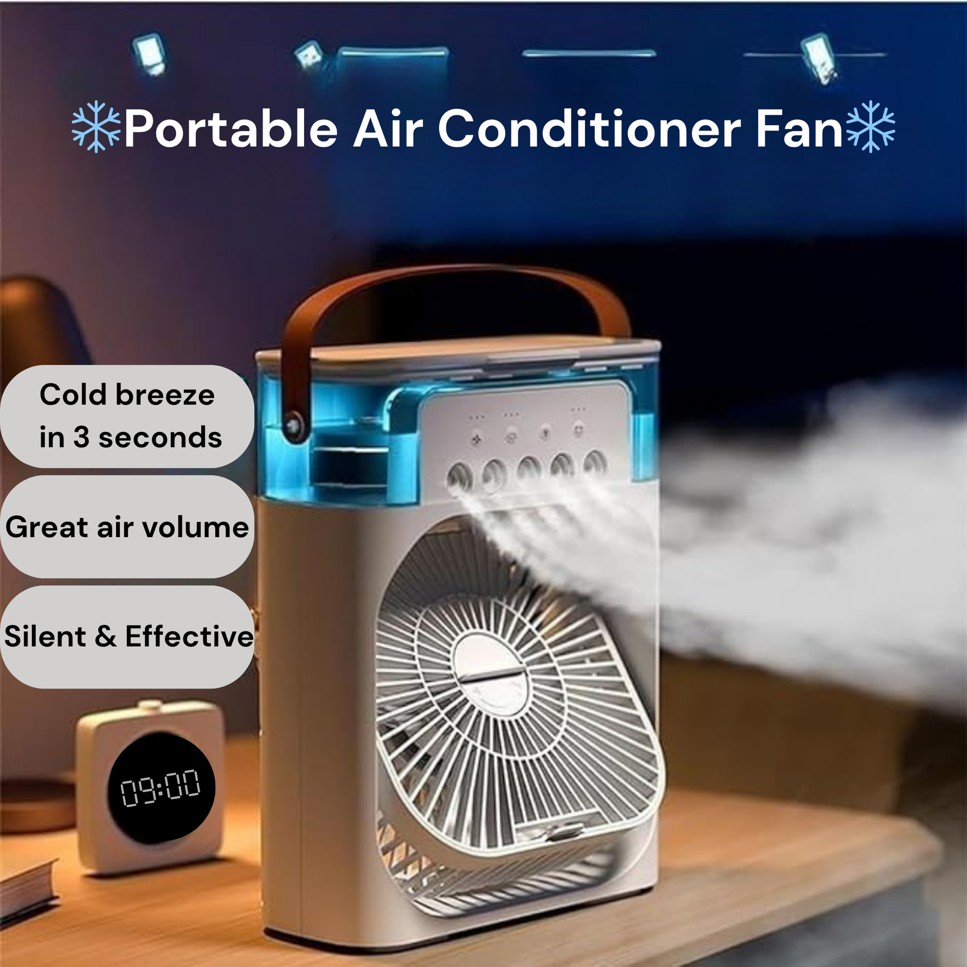 Riffora™ Portable Air Conditioner Fan + Different modes