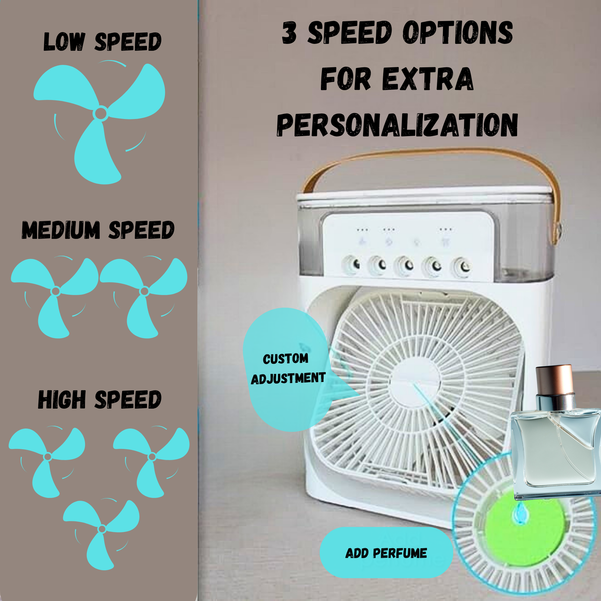 Riffora™ Portable Air Conditioner Fan + Different modes